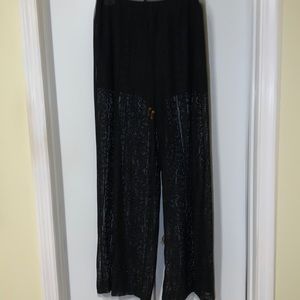 Lace Wide Leg Pant Lined with Shorts
